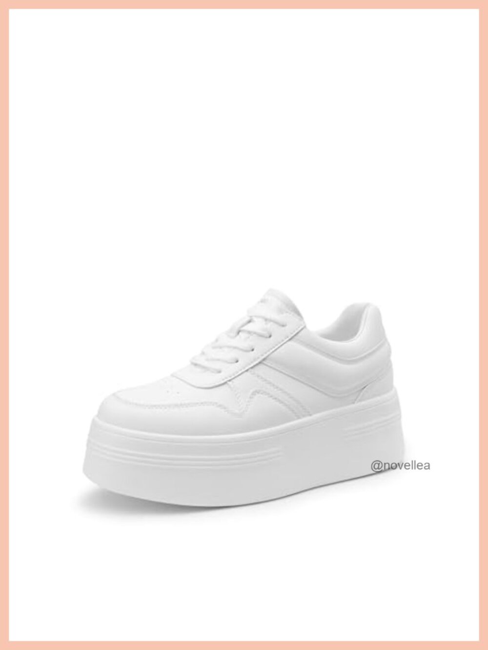 Women's Platform Sneakers Faux Leather Chunky Casual Walking Shoes